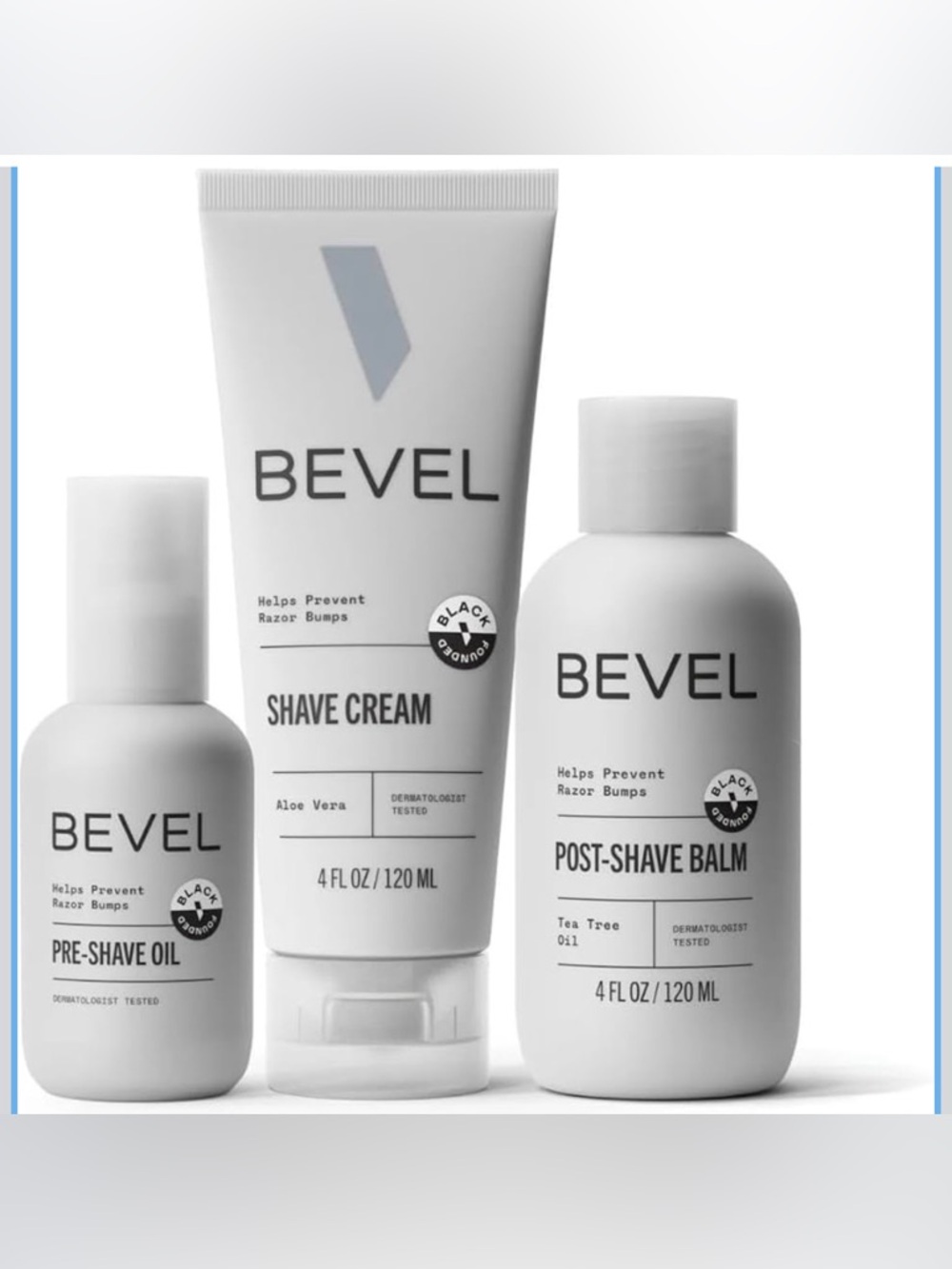 Bevel Shave Kit pre shave, oil, shave, cream, shave, balm